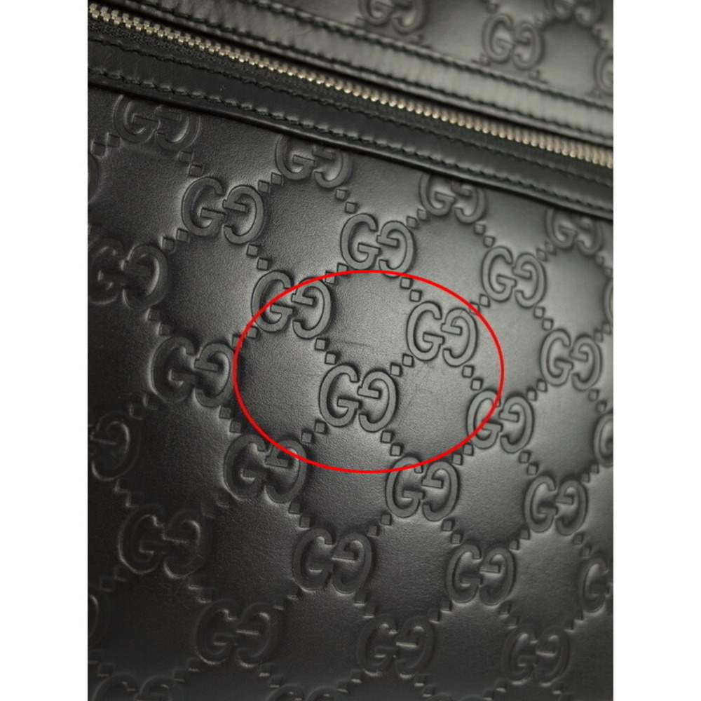 GUCCI Signature Guccissima Leather Messenger Crossbody Bag Black - Picture 6 of 9